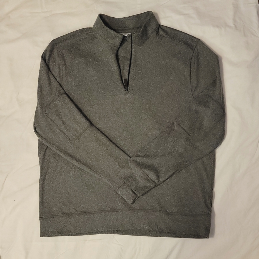 Greg Norman collection mens 1/4 zip gray soft pullover sweater size large